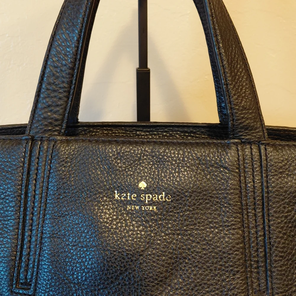 Kate Spade Black Pebbled Leather Shoulder Bag - Picture 2 of 13